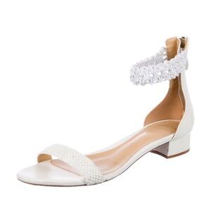 Alexandre Birman White Leather Sandals / Bridal sandals